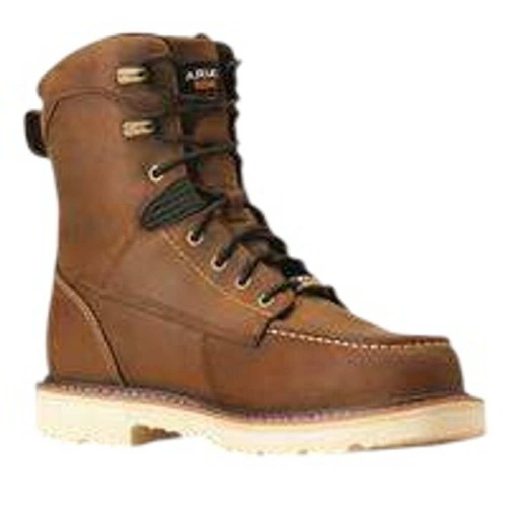 Ariat Rebar Lift 8 H20 Composite Toe Work Boots Distressed Brown 10.5 10047028